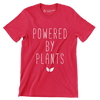 Powered by plants - Vegan Themed T-Shirt-Red-S-Custom One Express