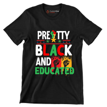 Pretty Black And Educated - Martin Luther King T-Shirt-Black-S-Custom One Express