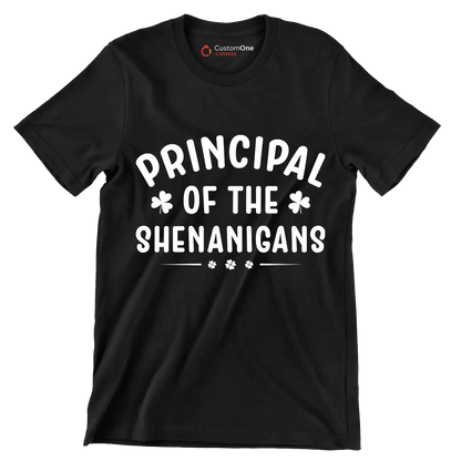 Principal Of The Shenanigans - St. Patrick's Day T-Shirt-Black-S-Custom One Express