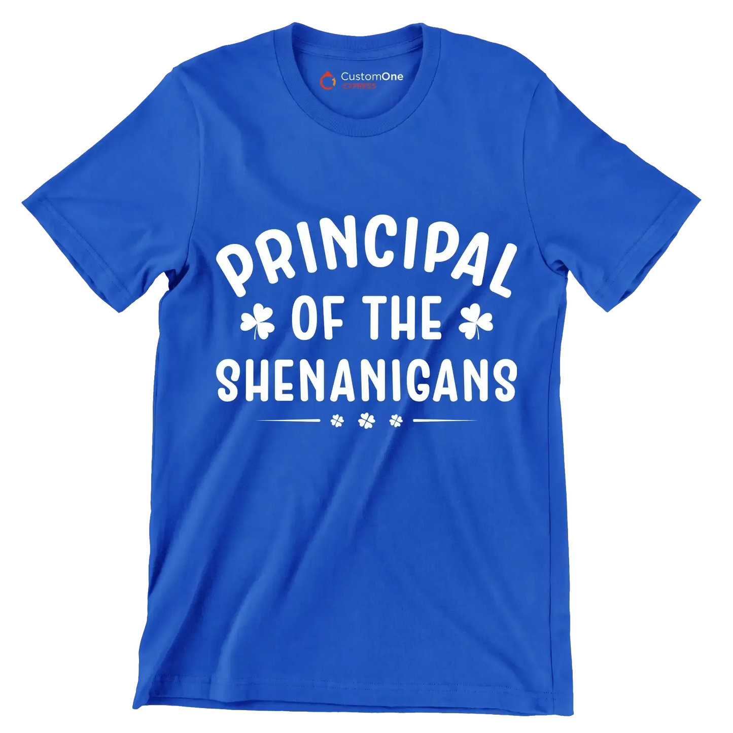 Principal Of The Shenanigans - St. Patrick's Day T-Shirt-Blue-S-Custom One Express