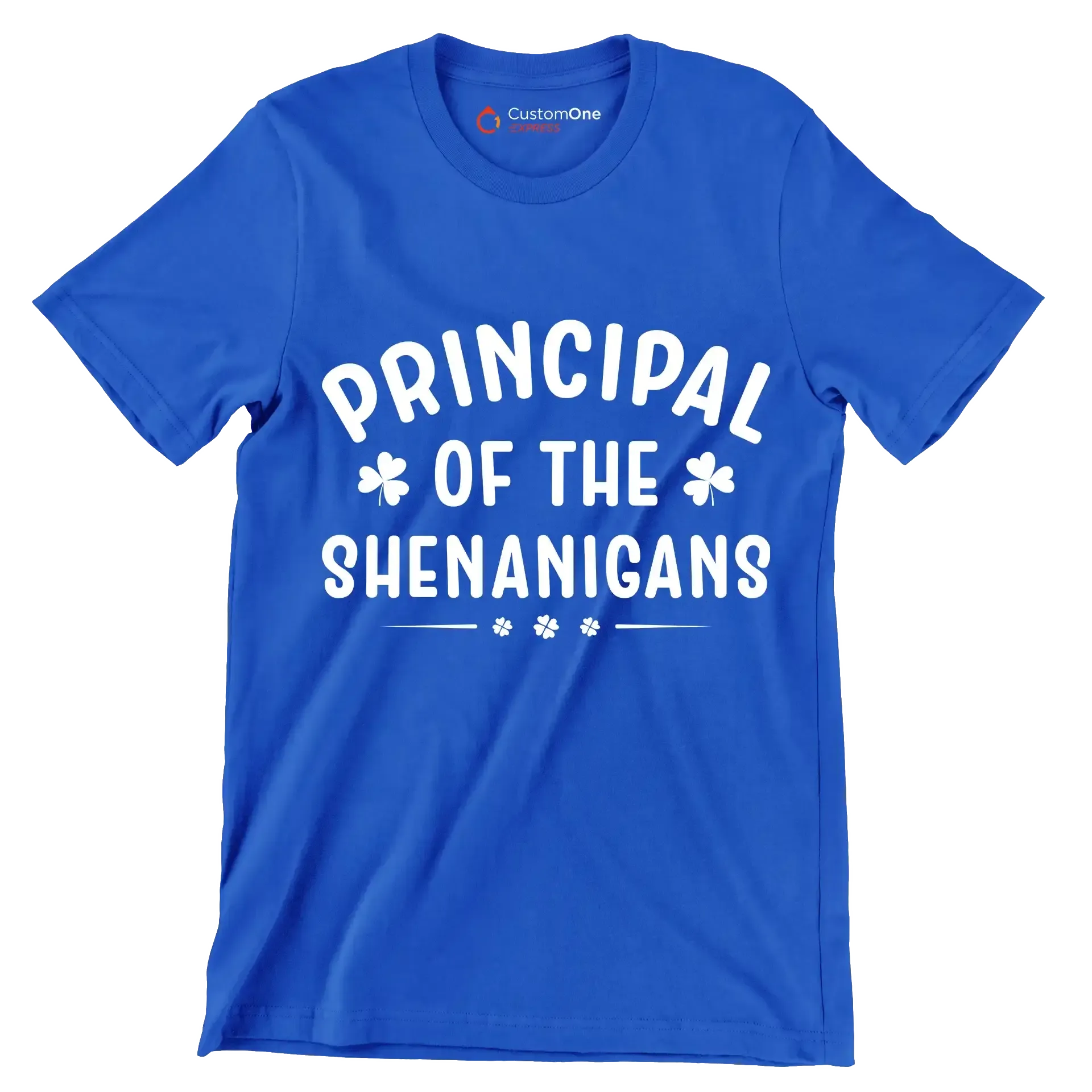 Principal Of The Shenanigans - St. Patrick's Day T-Shirt-Blue-S-Custom One Express