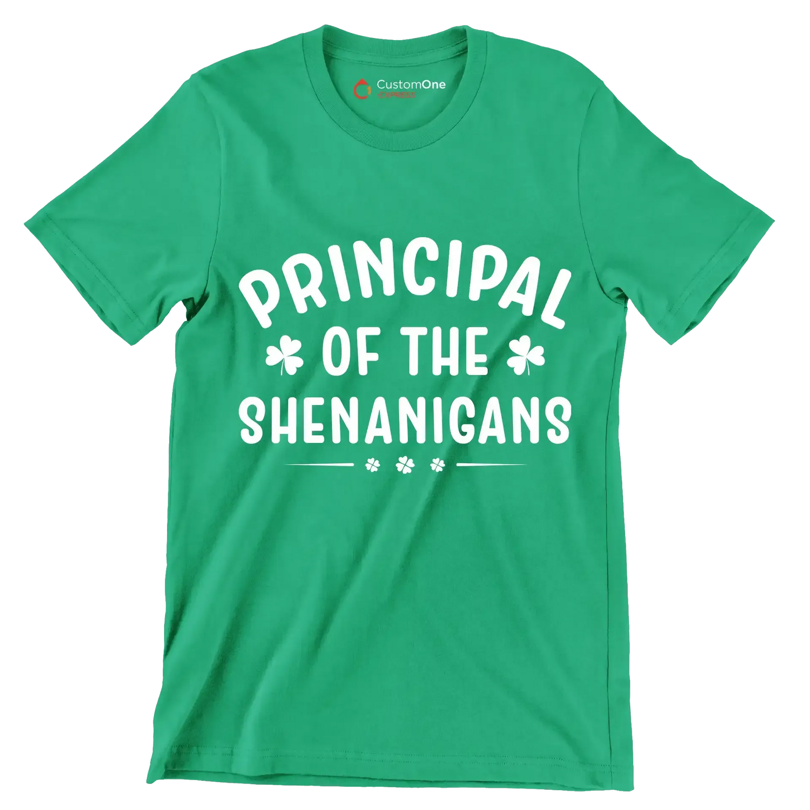 Principal Of The Shenanigans - St. Patrick's Day T-Shirt-Green-S-Custom One Express