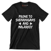 Prone To Shenanigans And Malarkey - St. Patrick's Day T-Shirt-Black-S-Custom One Express