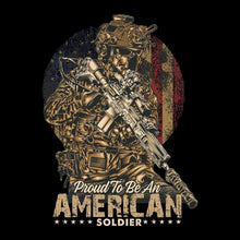 Proud to be an american god bless the u.s.a - Veterans Themed T-Shirt-Black-S-Custom One Express