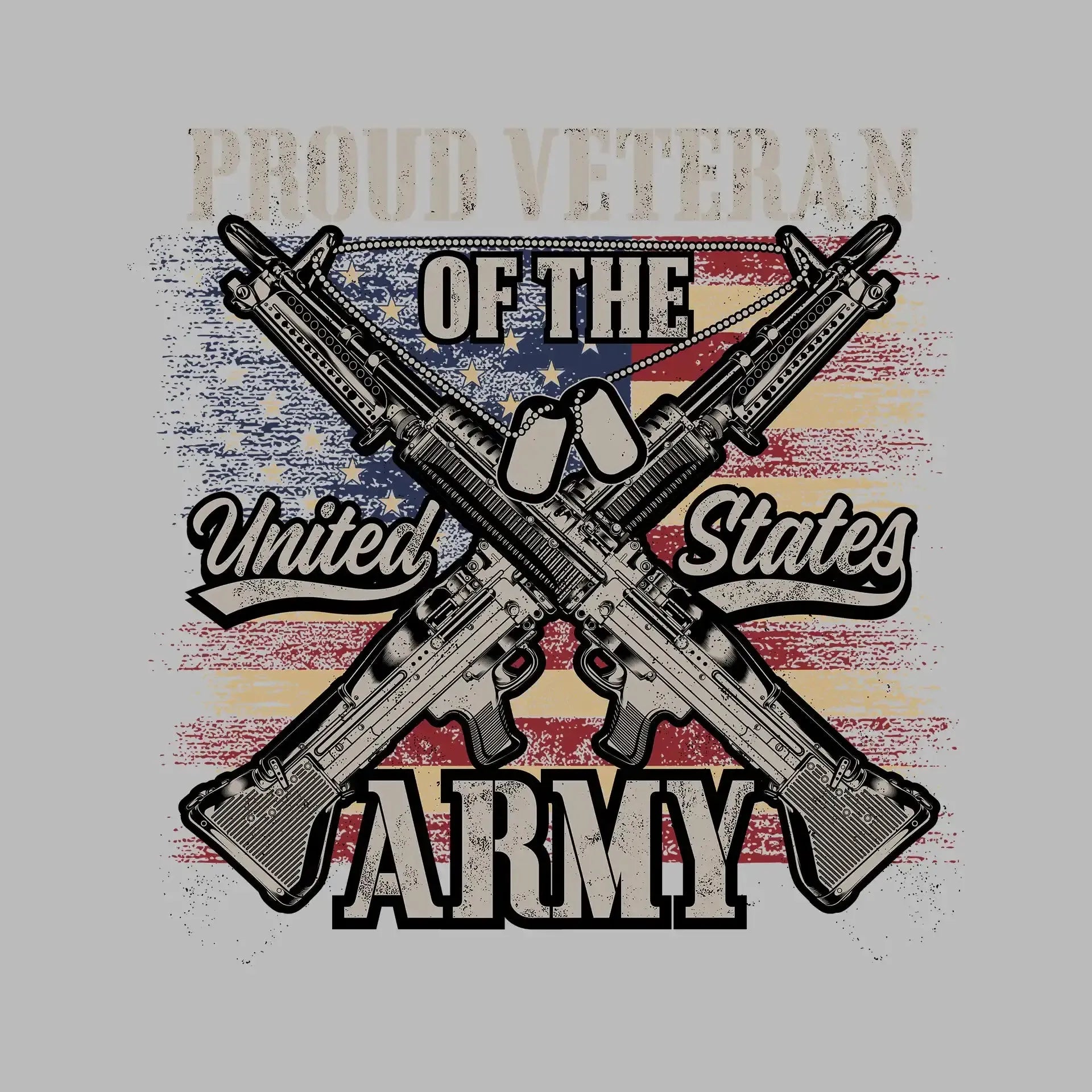 Proud veteran of the united states army - Veterans Themed T-Shirt-Black-S-Custom One Express