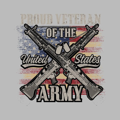 Proud veteran of the united states army - Veterans Themed T-Shirt-Black-S-Custom One Express