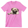 Pug - Dog Themed T-Shirt-Pink-S-Custom One Express