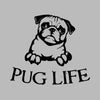 Pug Life - Dog Themed T-Shirt-Blue-S-Custom One Express