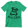 Pug Life - Dog Themed T-Shirt-Green-S-Custom One Express