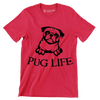 Pug Life - Dog Themed T-Shirt-Red-S-Custom One Express