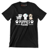 Puppies please - Dog Themed T-Shirt-Black-S-Custom One Express