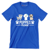 Puppies please - Dog Themed T-Shirt-Blue-S-Custom One Express