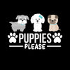 Puppies please - Dog Themed T-Shirt-Black-S-Custom One Express