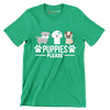 Puppies please - Dog Themed T-Shirt-Green-S-Custom One Express