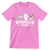 Puppies please - Dog Themed T-Shirt-Pink-S-Custom One Express