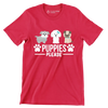 Puppies please - Dog Themed T-Shirt-Red-S-Custom One Express