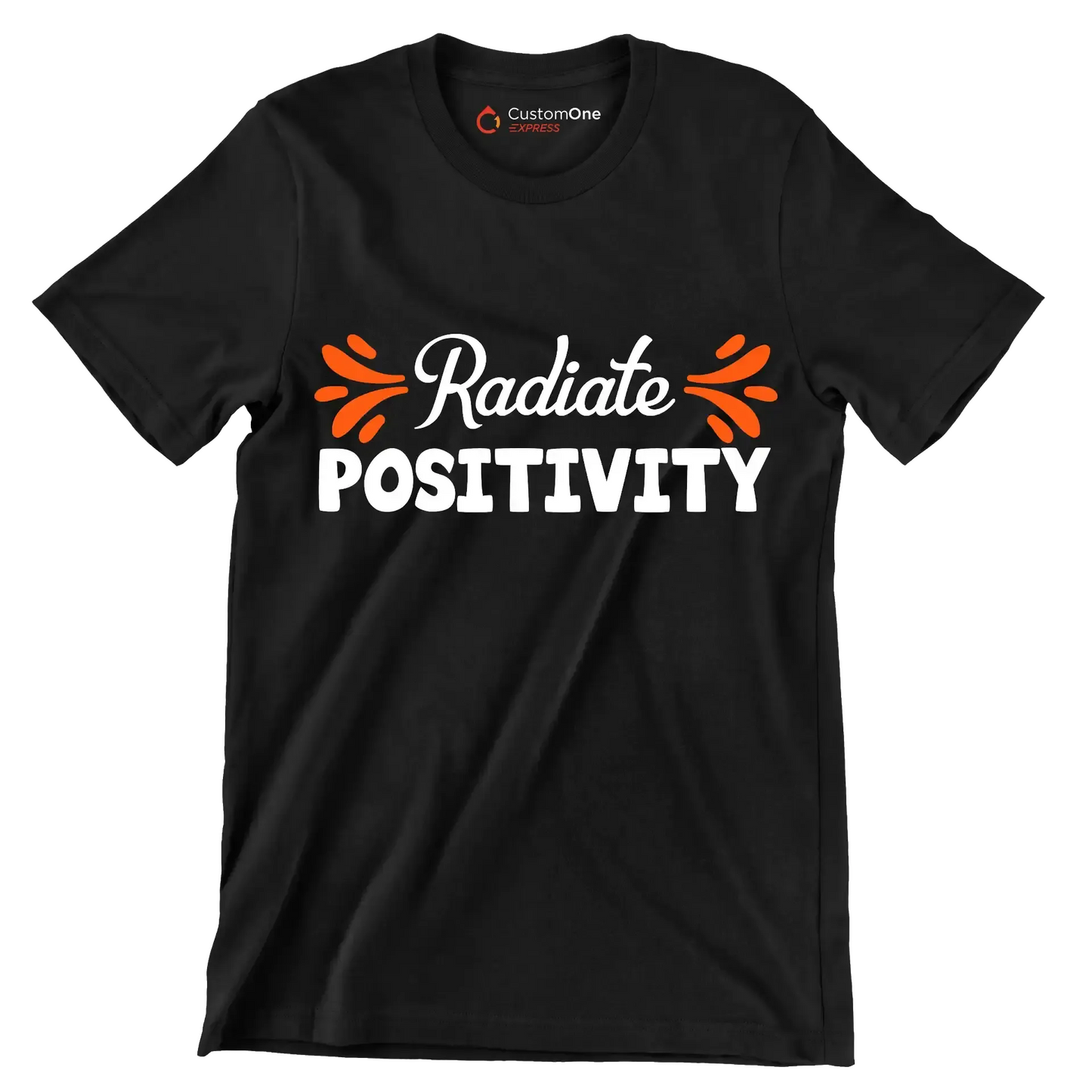 Radiate Positivity - Motivational Themed T-Shirt-Black-S-Custom One Express
