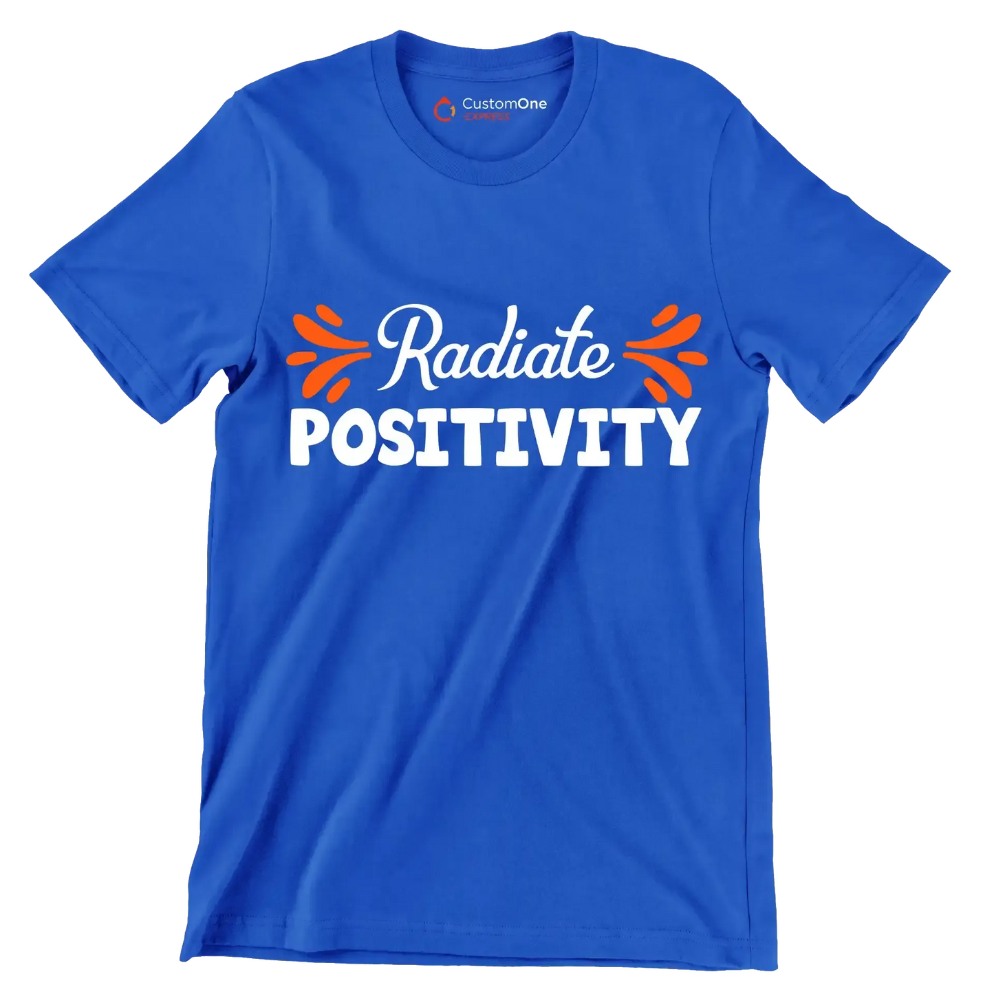 Radiate Positivity - Motivational Themed T-Shirt-Blue-S-Custom One Express