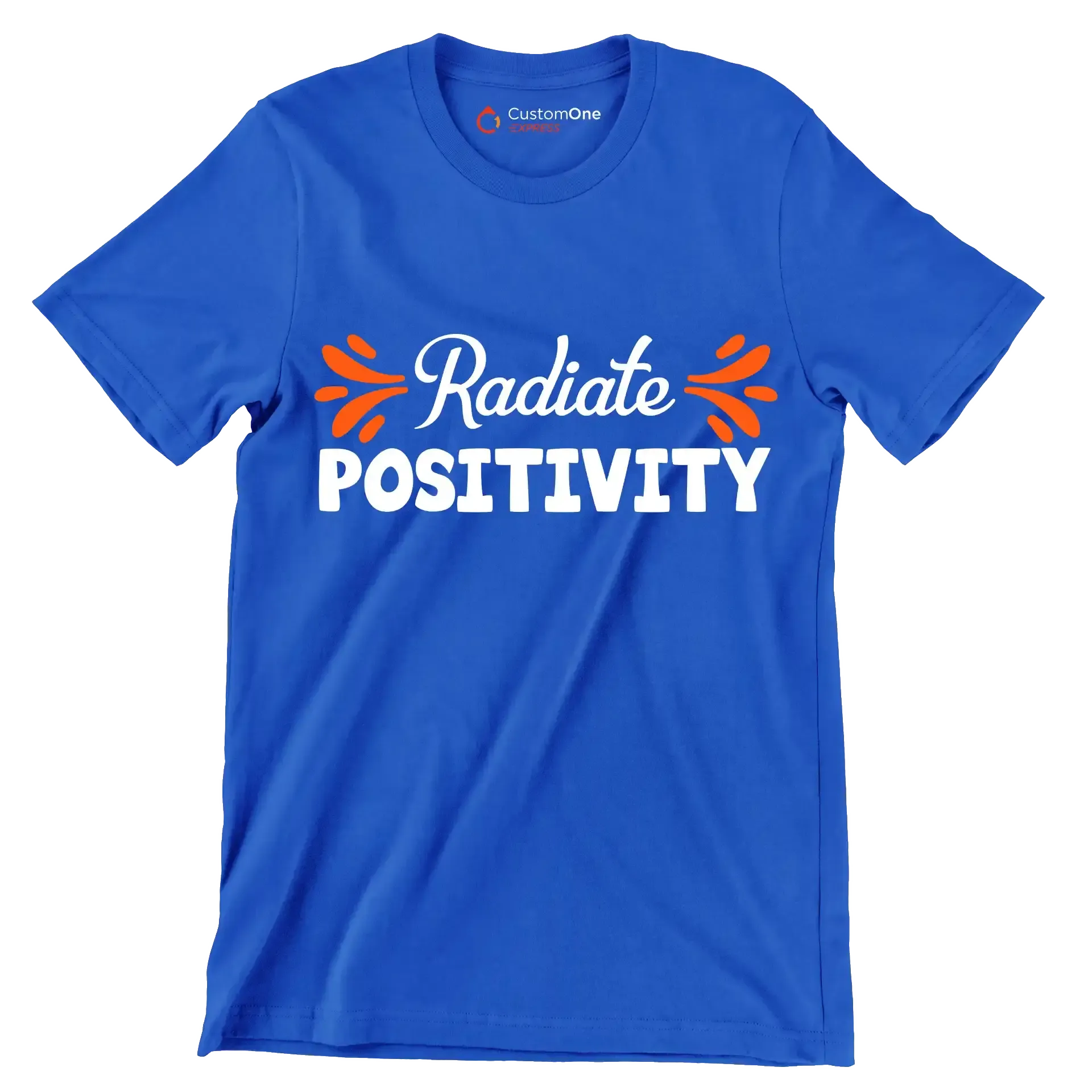 Radiate Positivity - Motivational Themed T-Shirt-Blue-S-Custom One Express