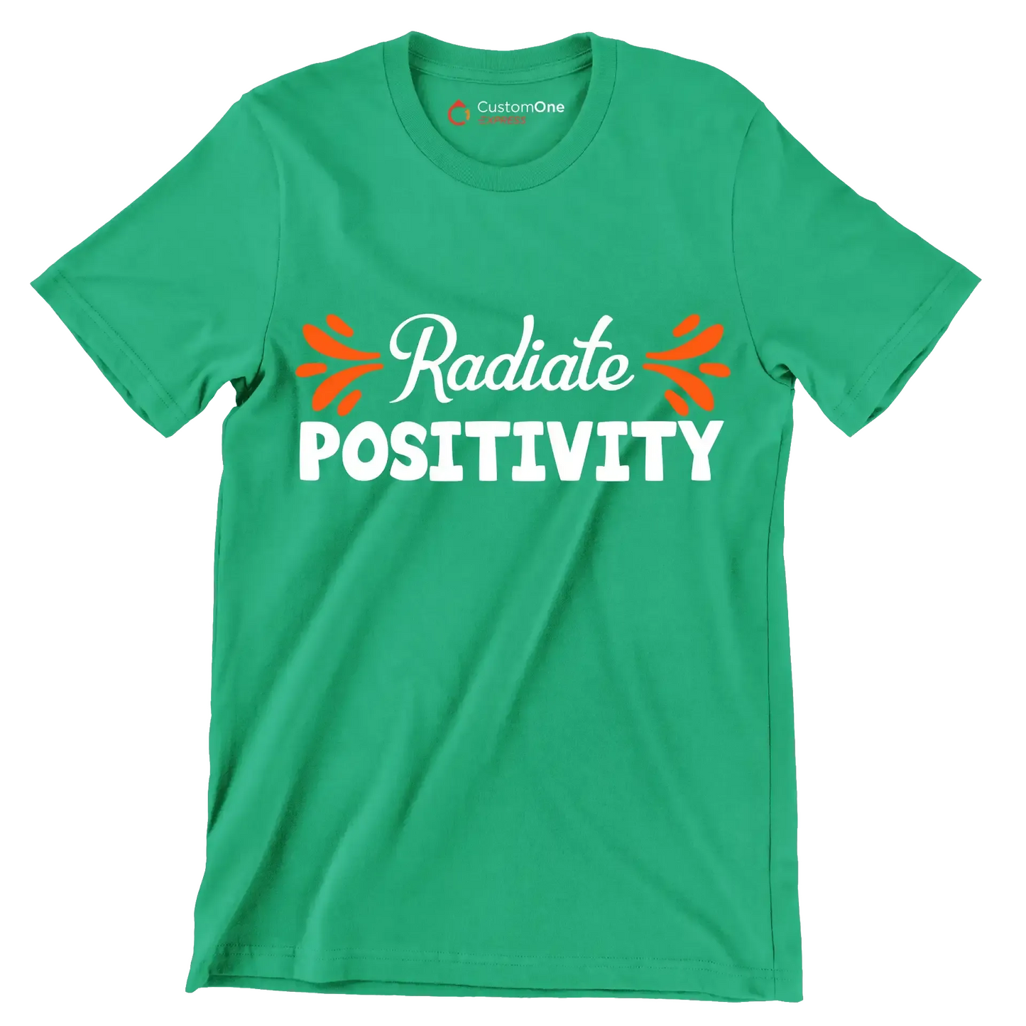 Radiate Positivity - Motivational Themed T-Shirt-Green-S-Custom One Express
