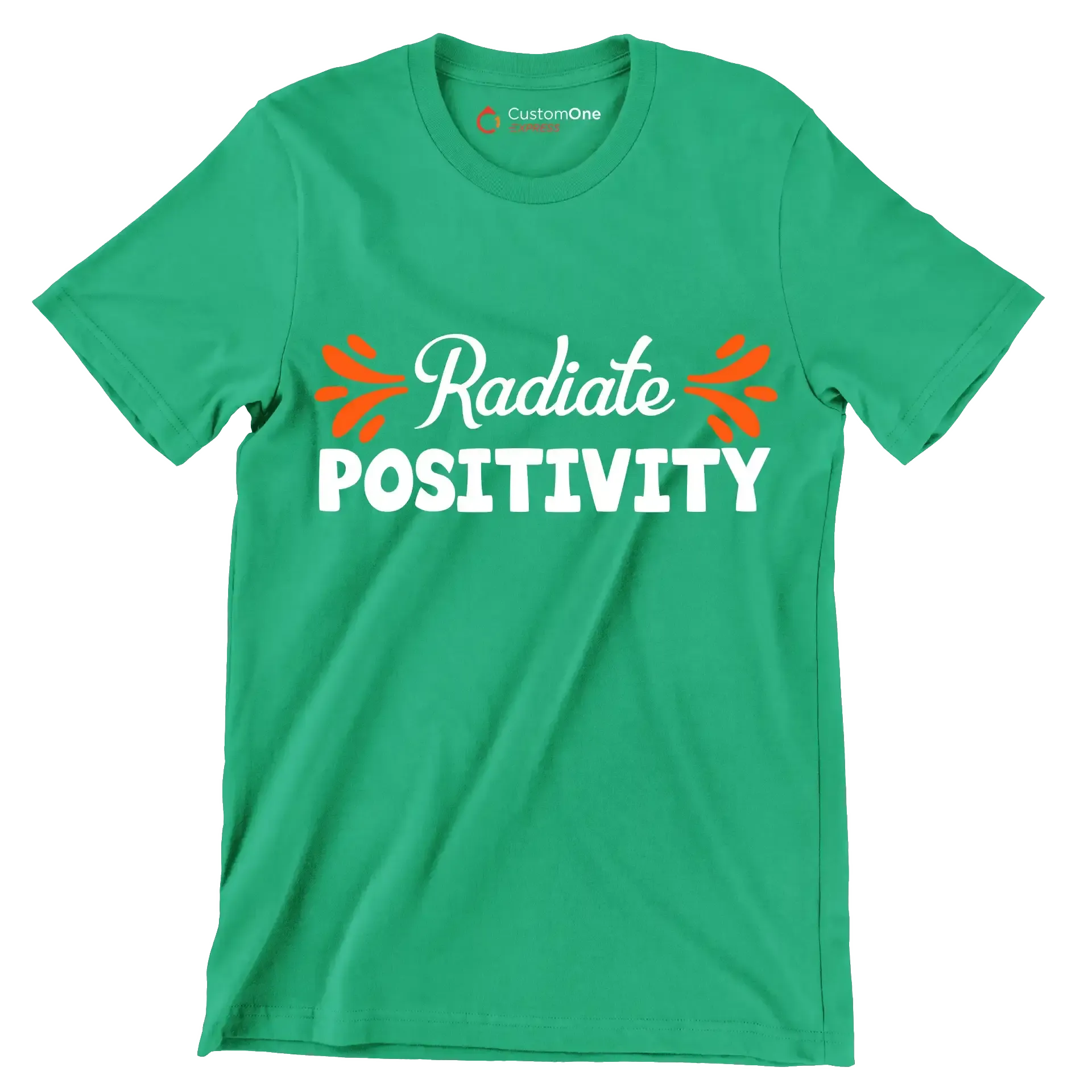 Radiate Positivity - Motivational Themed T-Shirt-Green-S-Custom One Express