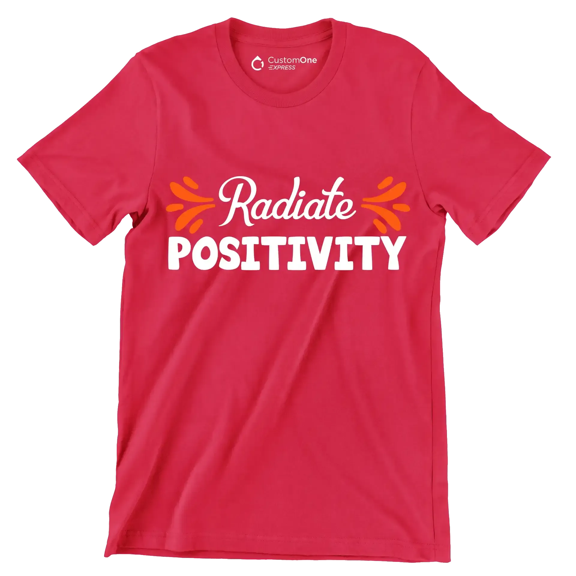 Radiate Positivity - Motivational Themed T-Shirt-Red-S-Custom One Express