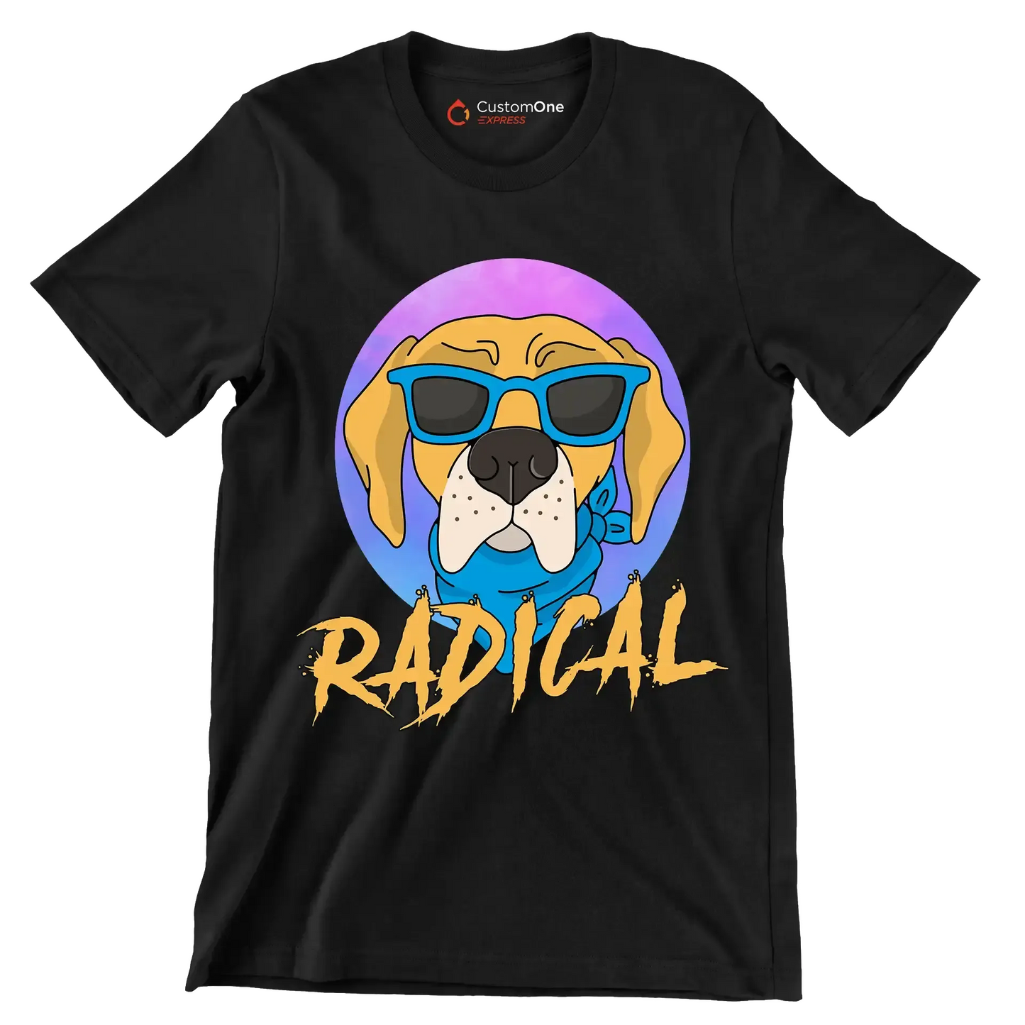 Radical - Dog Themed T-Shirt-Black-S-Custom One Express