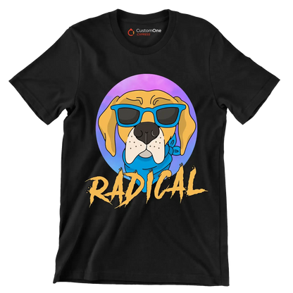 Radical - Dog Themed T-Shirt-Black-S-Custom One Express