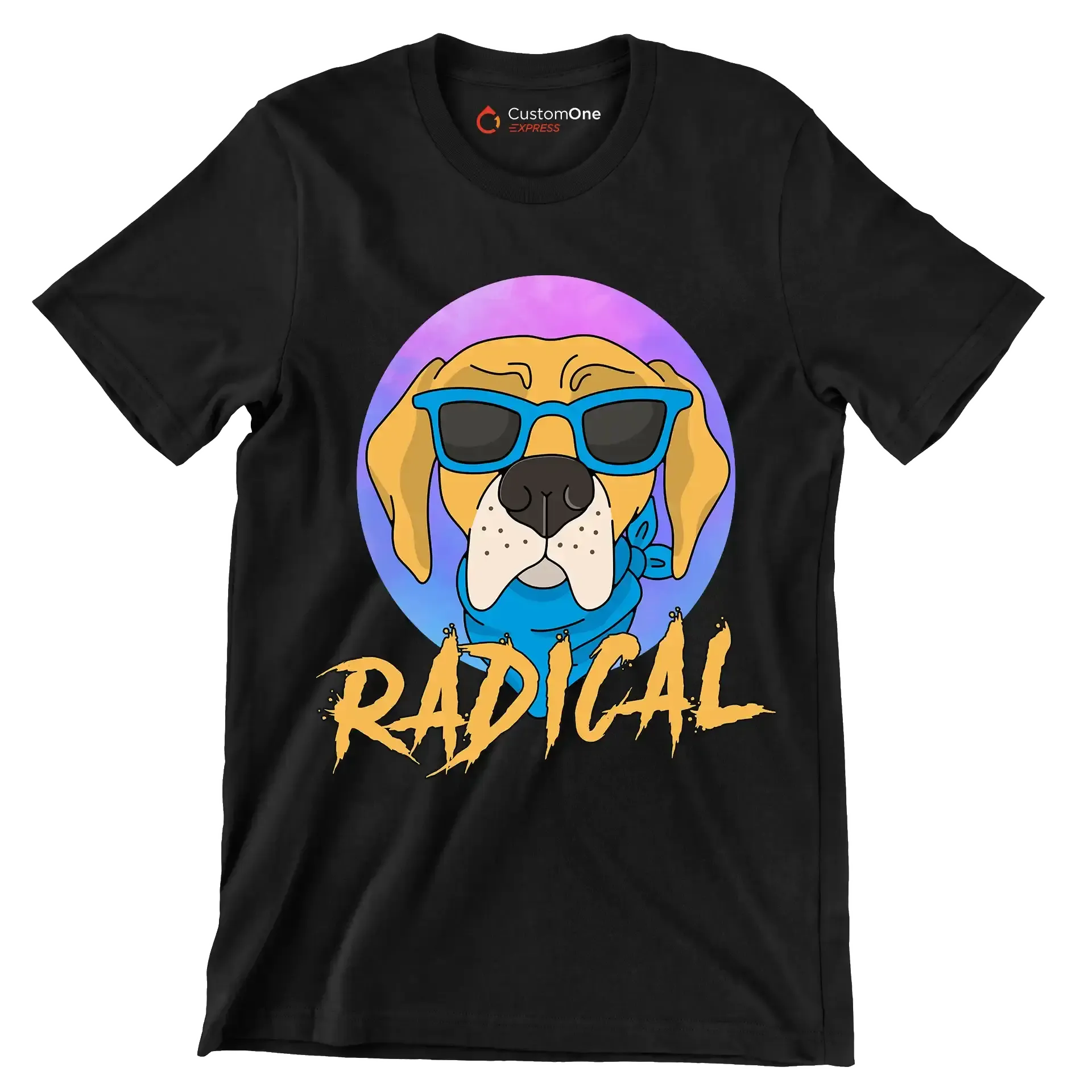 Radical - Dog Themed T-Shirt-Black-S-Custom One Express