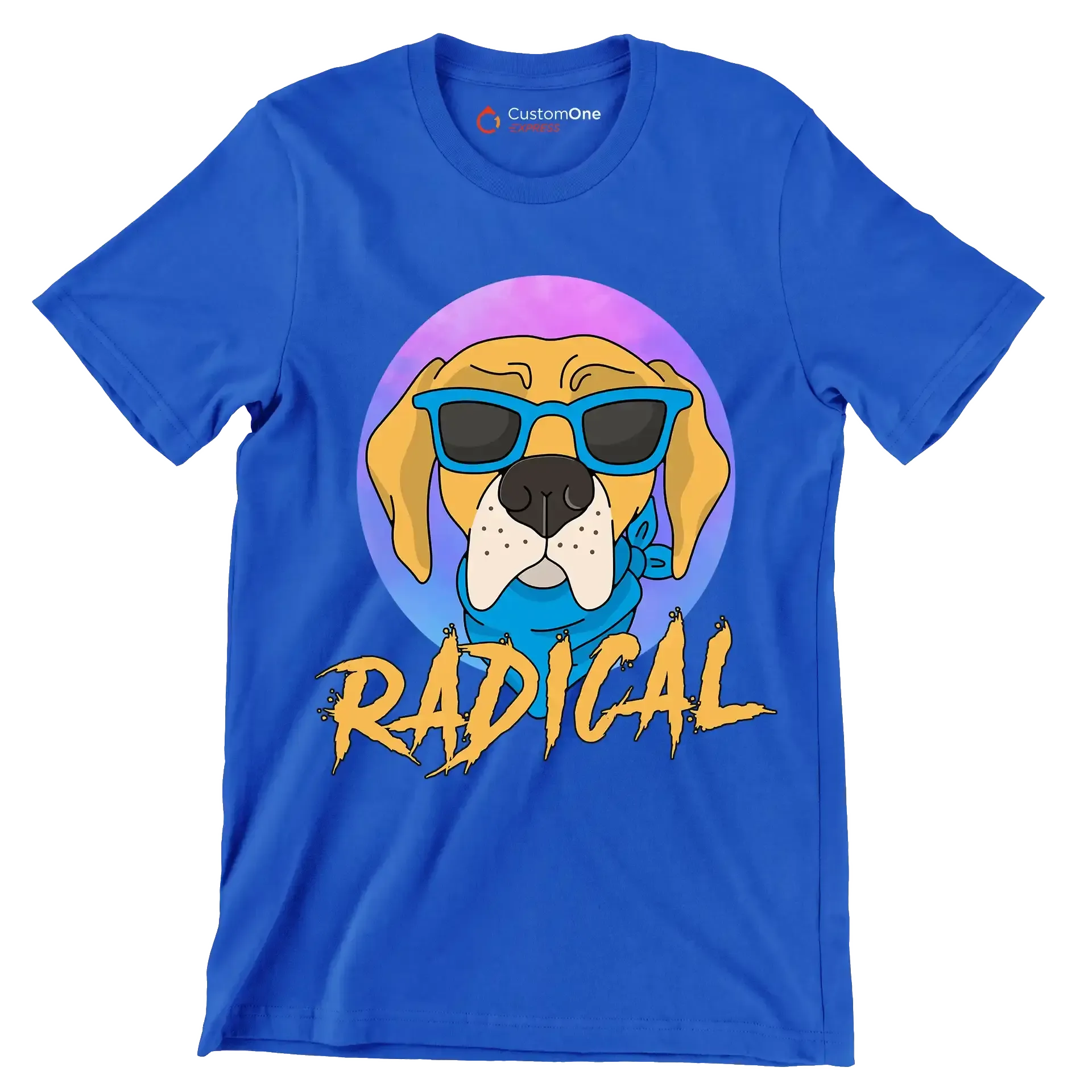 Radical - Dog Themed T-Shirt-Blue-S-Custom One Express
