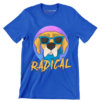 Radical - Dog Themed T-Shirt-Blue-S-Custom One Express