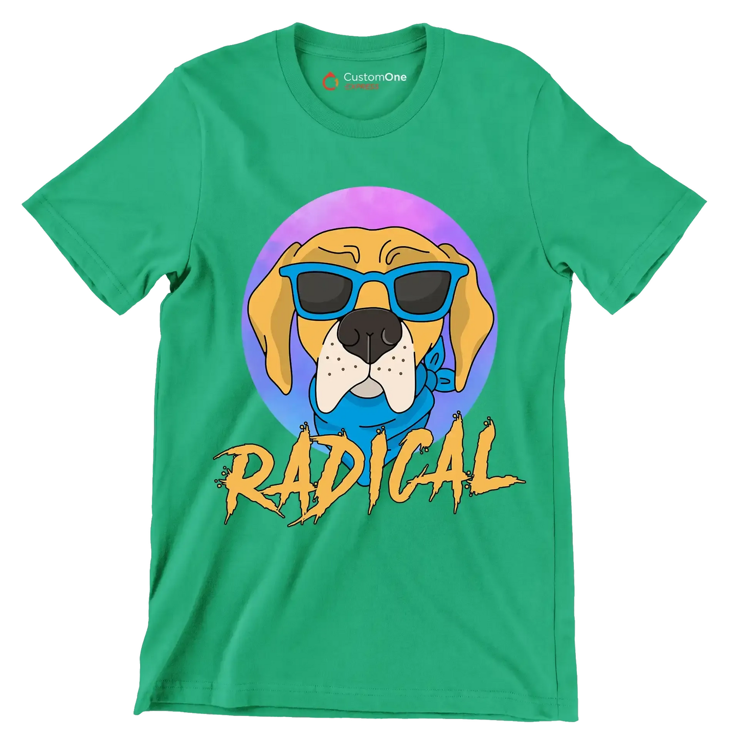 Radical - Dog Themed T-Shirt-Green-S-Custom One Express