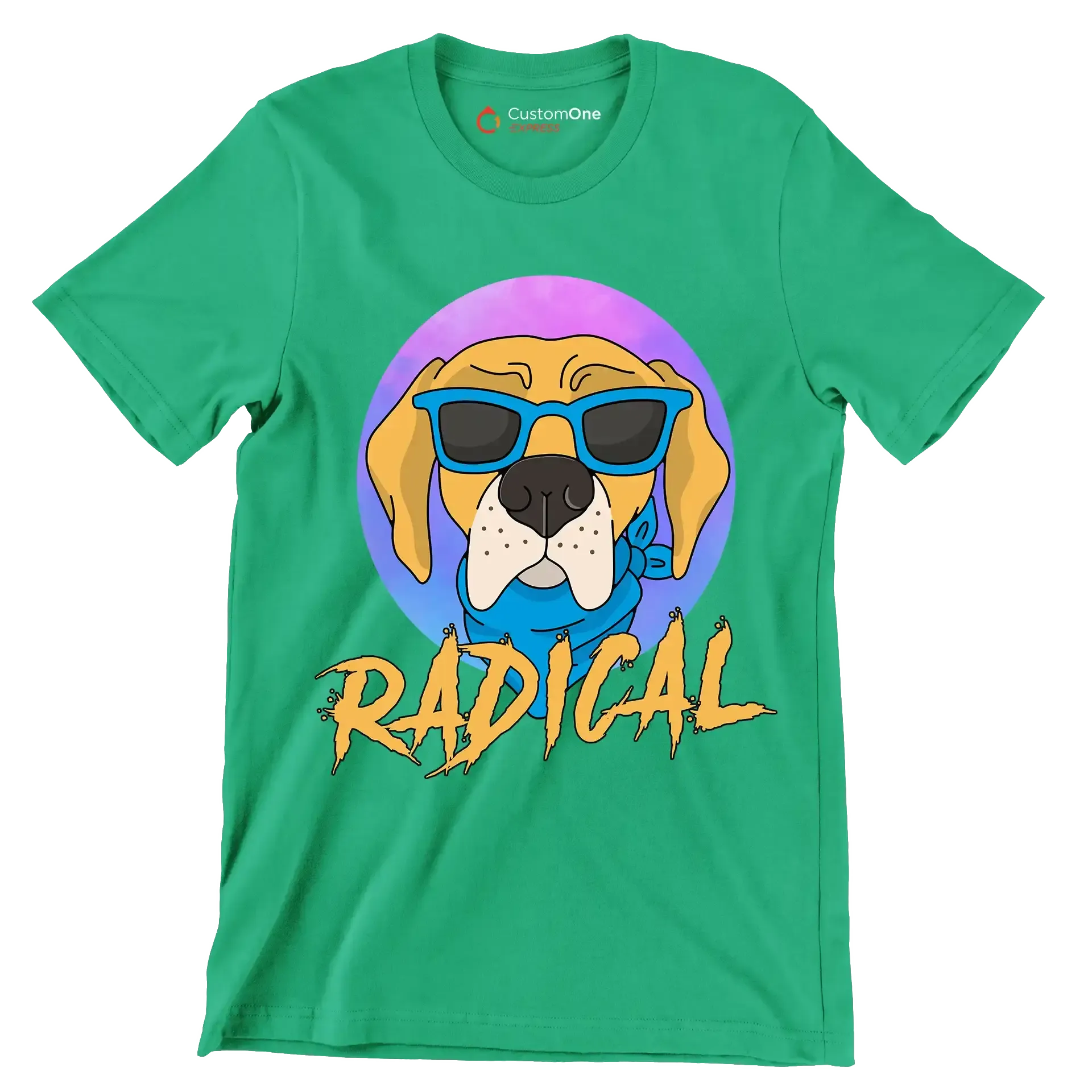 Radical - Dog Themed T-Shirt-Green-S-Custom One Express