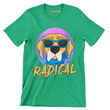 Radical - Dog Themed T-Shirt-Green-S-Custom One Express