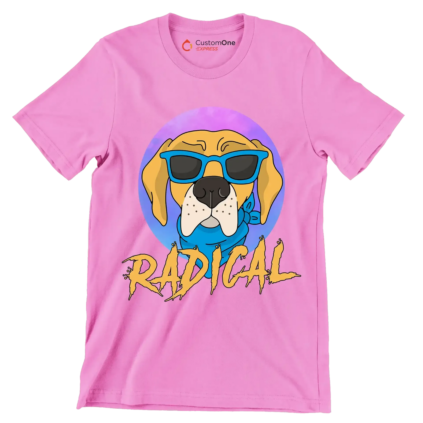 Radical - Dog Themed T-Shirt-Pink-S-Custom One Express