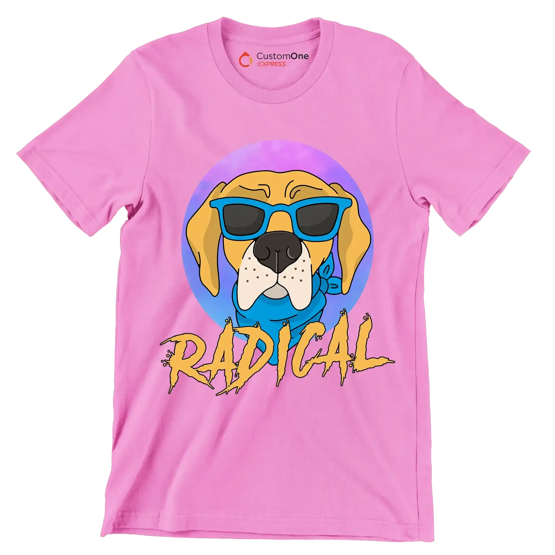 Radical - Dog Themed T-Shirt-Pink-S-Custom One Express