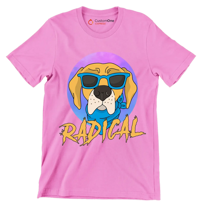 Radical - Dog Themed T-Shirt-Pink-S-Custom One Express