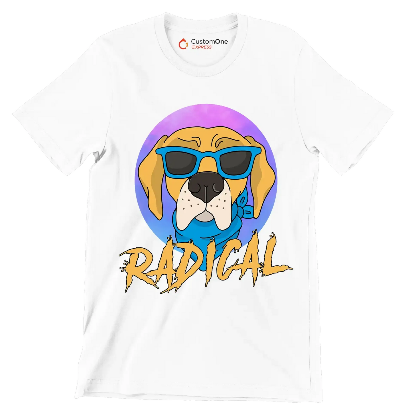 Radical - Dog Themed T-Shirt-White-S-Custom One Express