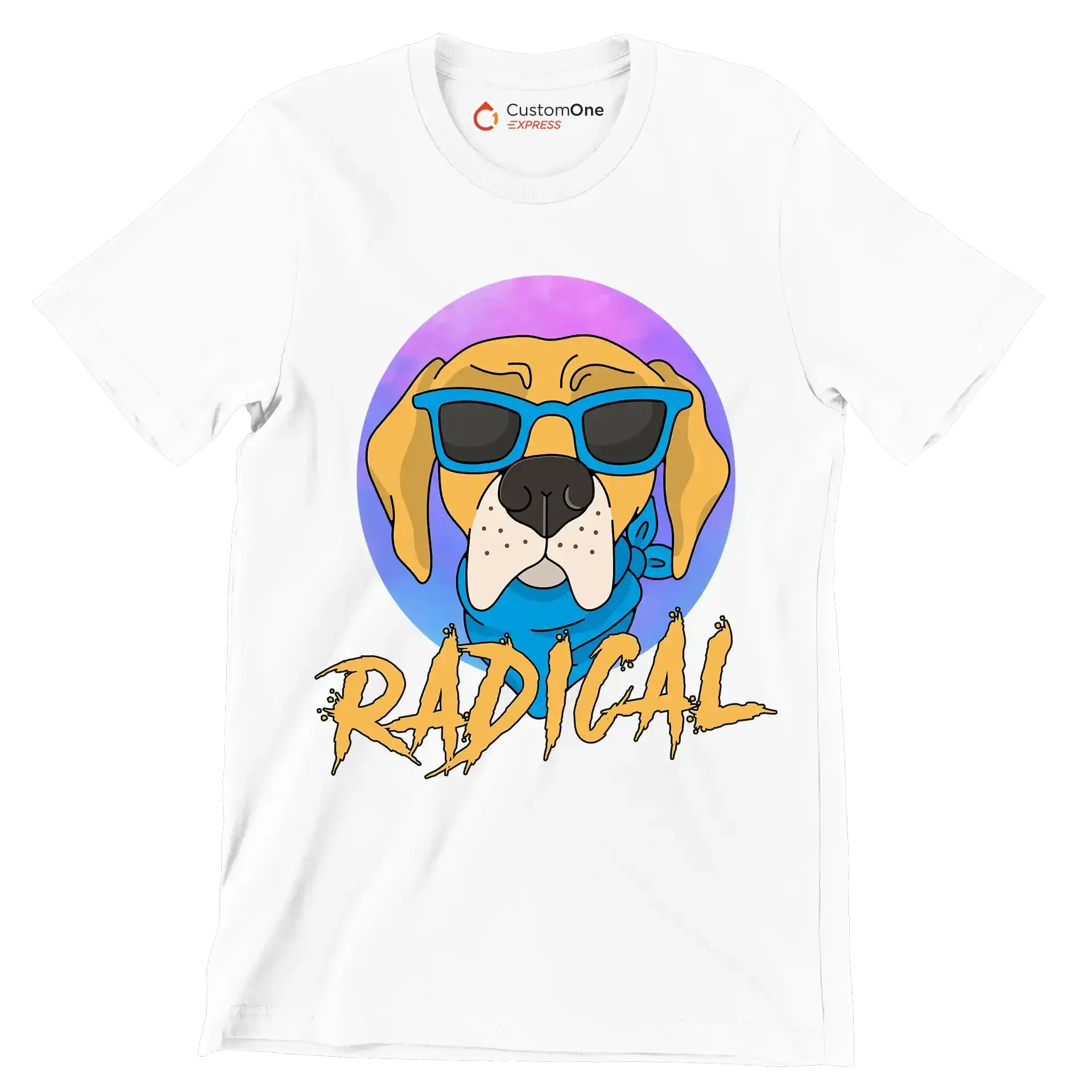 Radical - Dog Themed T-Shirt-White-S-Custom One Express