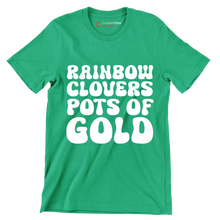 Rainbow clovers pots of gold - St. Patrick's Day T-Shirt-Green-S-Custom One Express