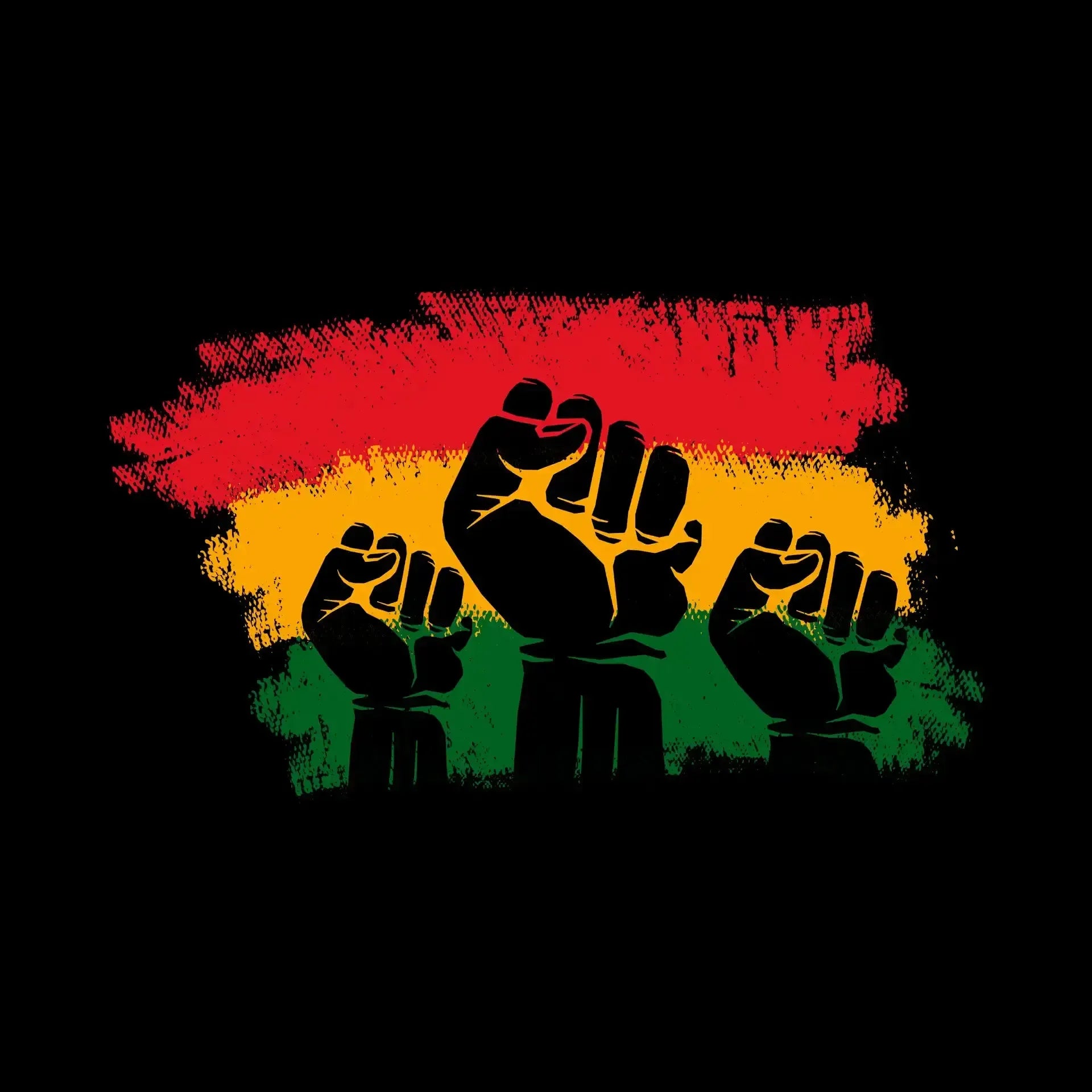 Raised Fists Pan African Flag - Martin Luther King T-Shirt-Black-S-Custom One Express