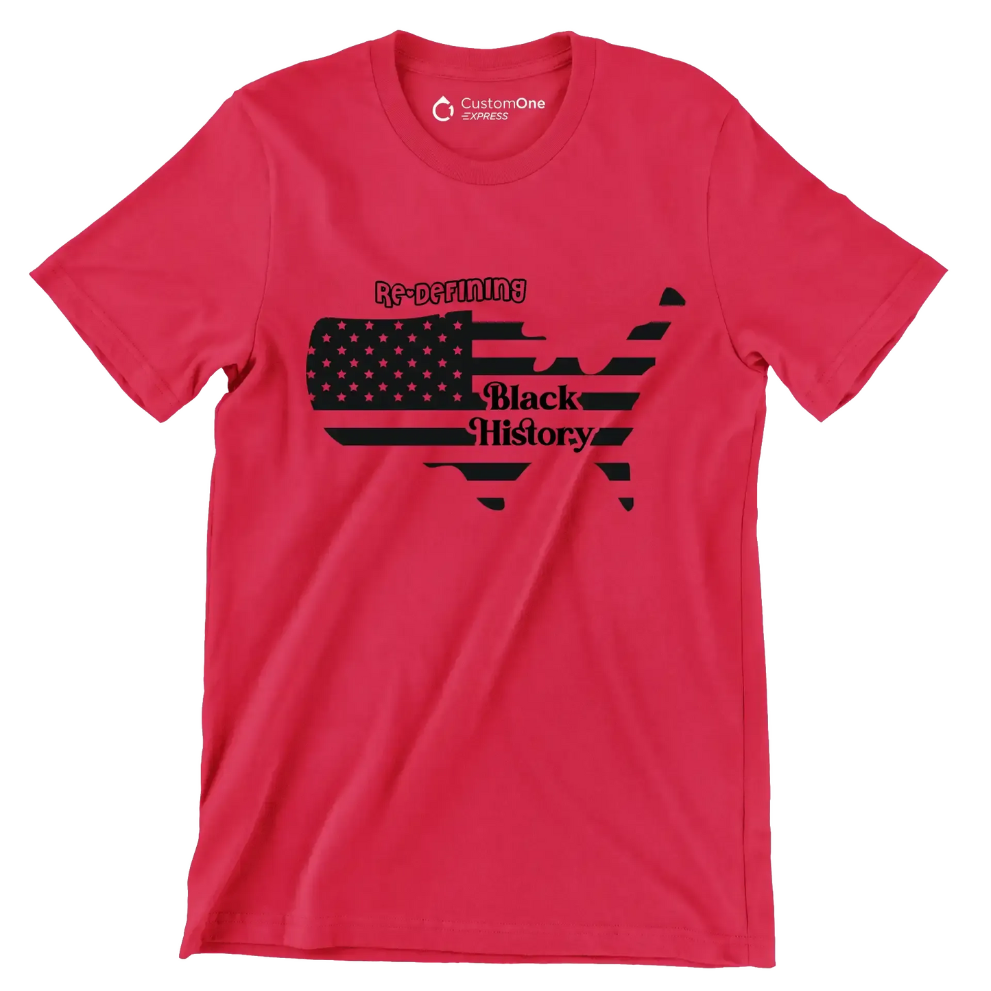 Re defining black history - Martin Luther King T-Shirt-Red-S-Custom One Express