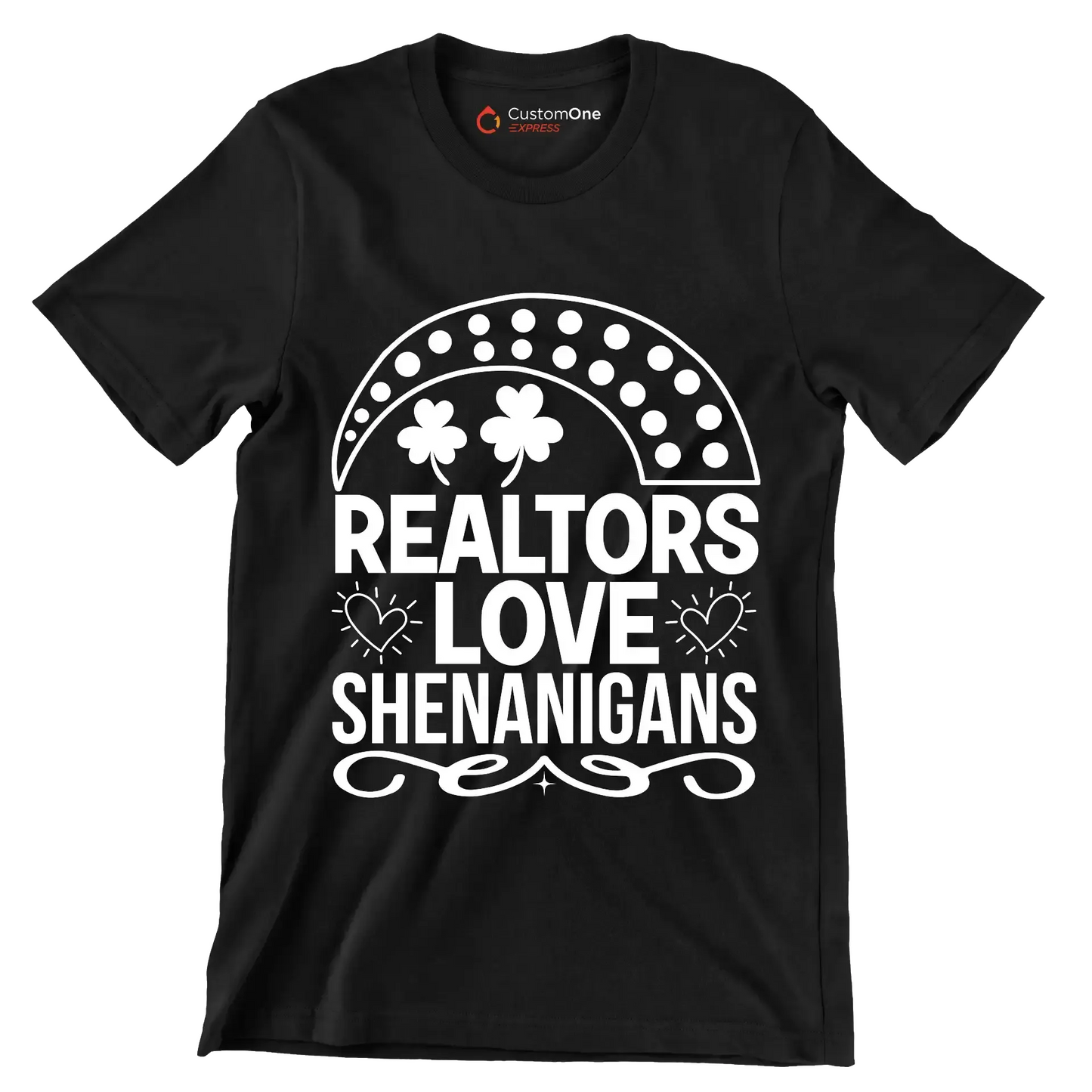 Realtors love shenanigans - St. Patrick's Day T-Shirt-Black-S-Custom One Express