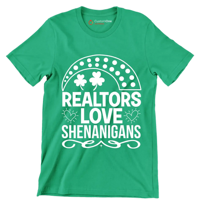 Realtors love shenanigans - St. Patrick's Day T-Shirt-Green-S-Custom One Express