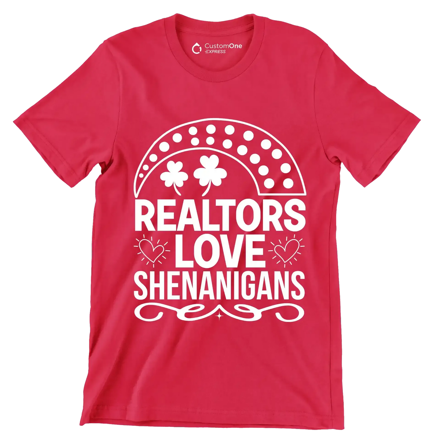 Realtors love shenanigans - St. Patrick's Day T-Shirt-Red-S-Custom One Express