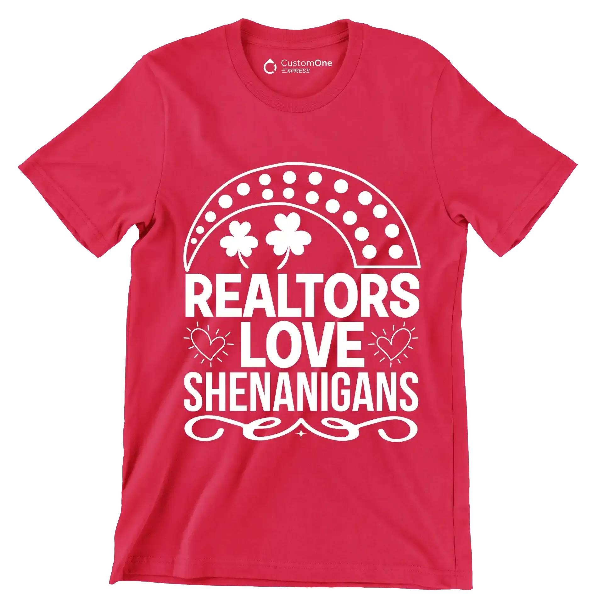 Realtors love shenanigans - St. Patrick's Day T-Shirt-Red-S-Custom One Express