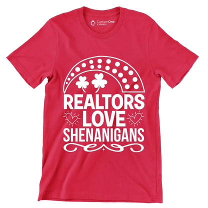 Realtors love shenanigans - St. Patrick's Day T-Shirt-Red-S-Custom One Express