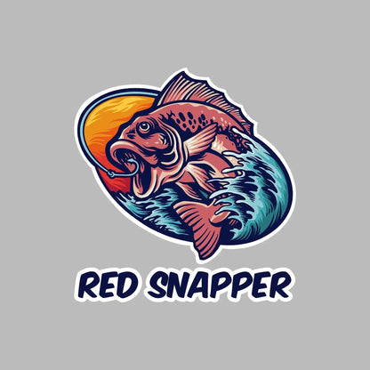 Red snapper - Fishing Themed T-Shirt-Black-S-Custom One Express