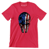 AMERICAN WARRIOR MASK ILLUSTRATION - Veterans Themed T-Shirt