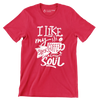 I like my coffee black as my soul - Sarcasm Themed T-Shirt